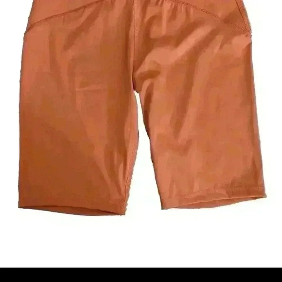 LA Society Womens Orange Brown Waist Slimming Compression Biker Shorts M - Picture 5 of 10